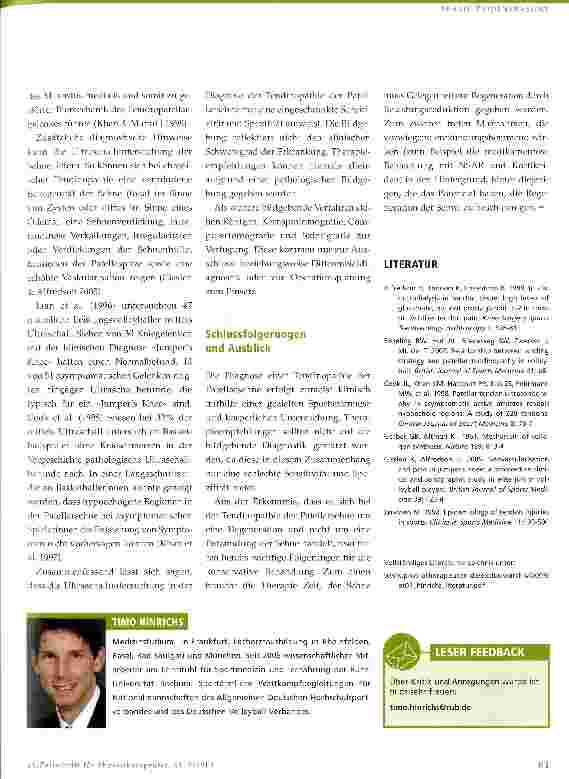 Vorschauseite 3: Die Tendinopathie der Patellarsehne