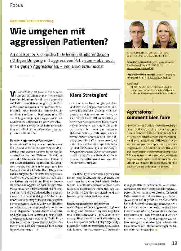 Vorschauseite 1: Wie umgehen mit aggressiven Patienten?