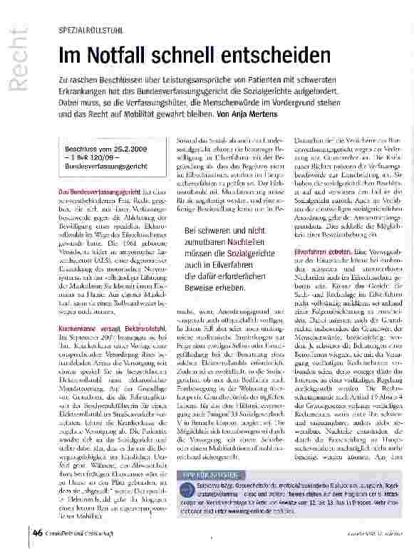 Vorschauseite 1: Im Notfall schnell entscheiden