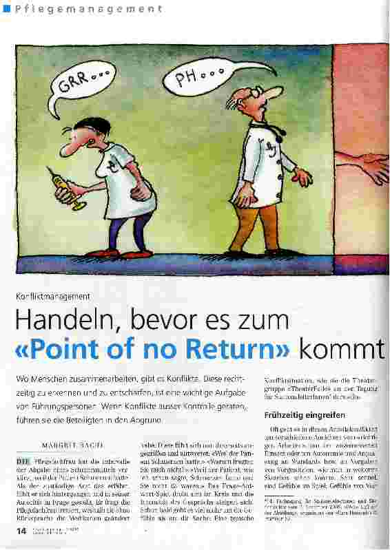 Vorschauseite 1: Handeln, bevor es zum «Point of no Return» kommt