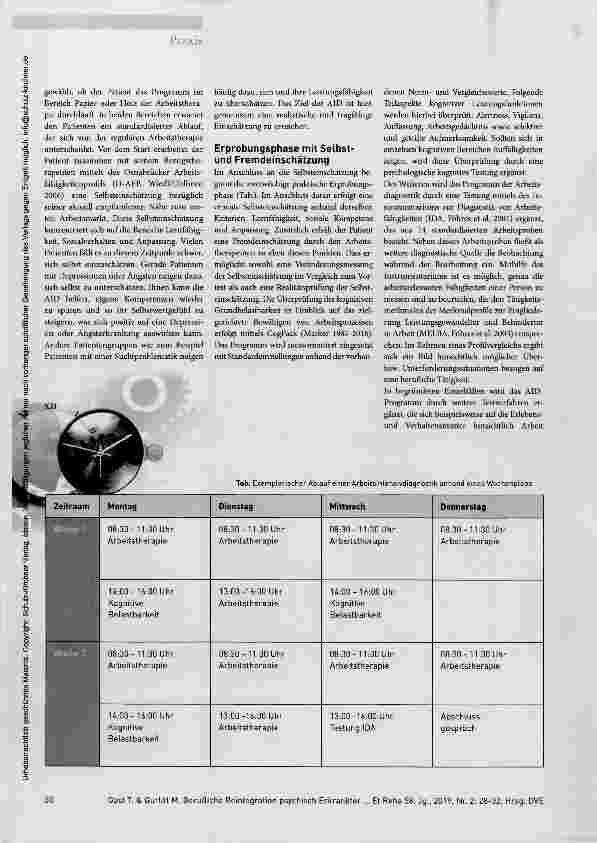 Vorschauseite 3: Das Thema „Arbeit“ von Behandlungsbeginn an einbeziehen