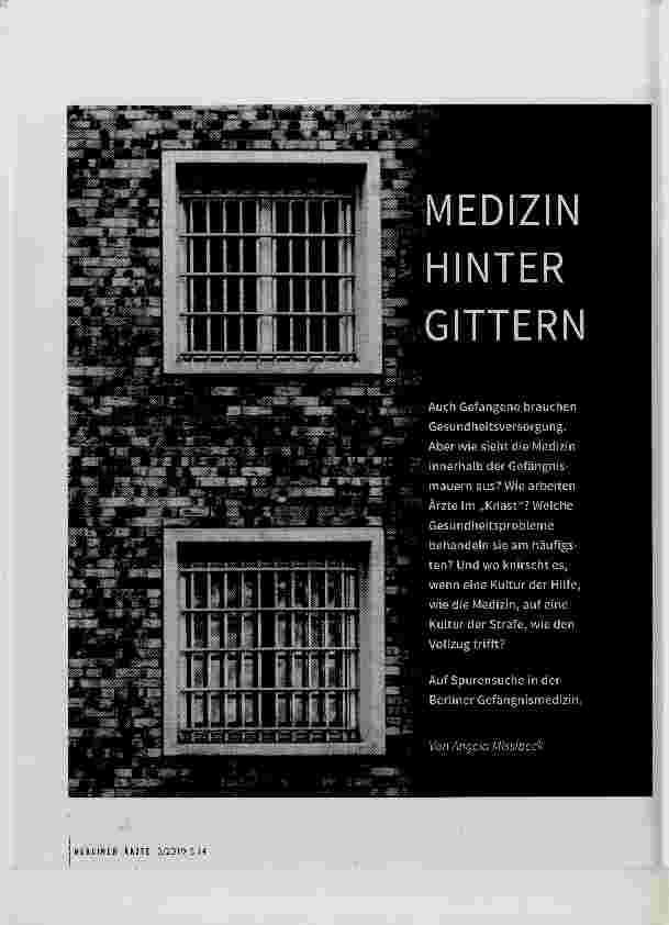 Vorschauseite 1: Medizin hinter Gittern