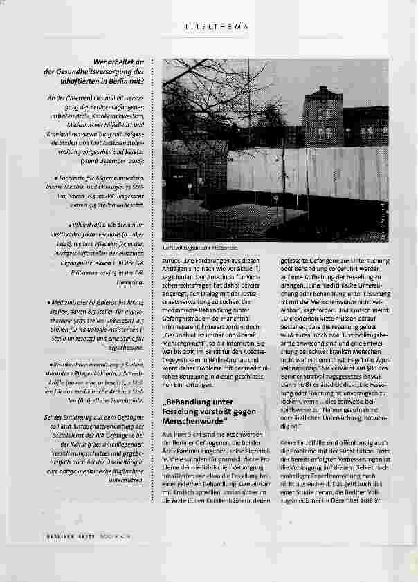 Vorschauseite 5: Medizin hinter Gittern