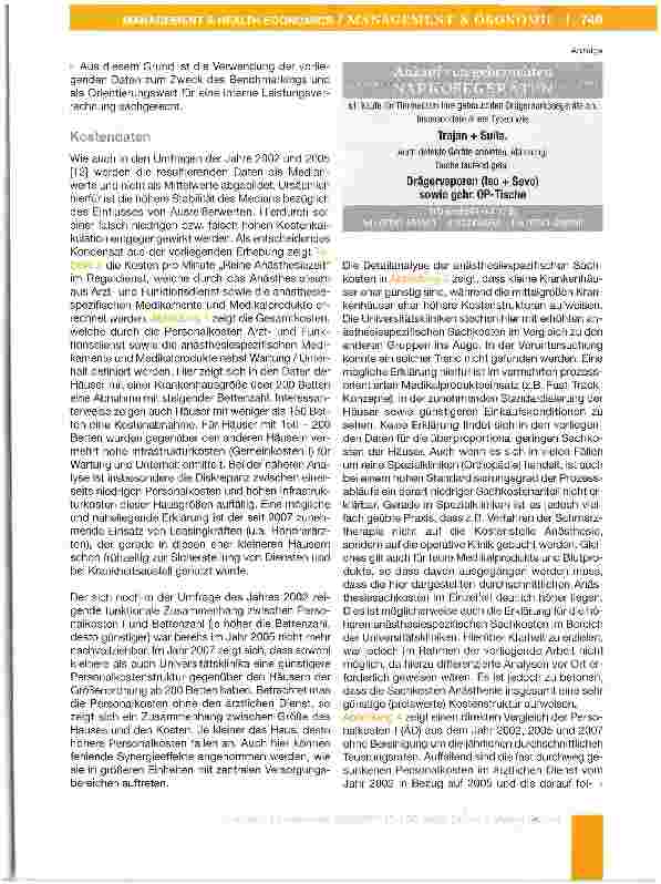 Vorschauseite 5: Analyse der IST-Kosten Anästhesie in deutschen Krankenhäusern