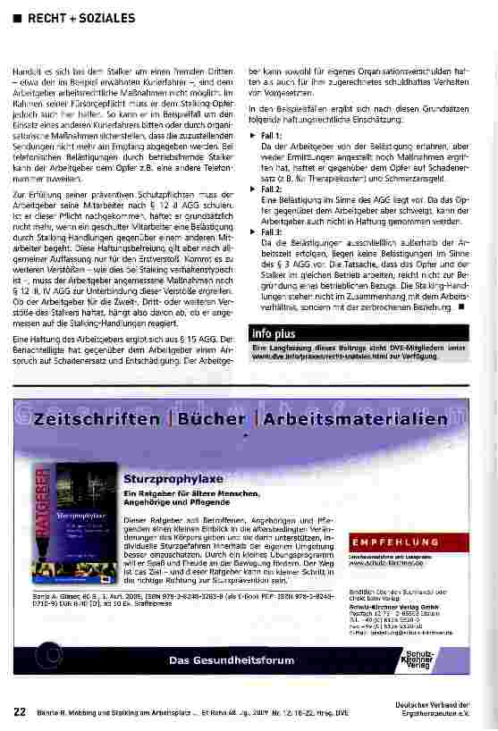Vorschauseite 5: Mobbing und Stalking am Arbeitsplatz