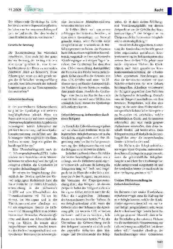 Vorschauseite 2: Haftungsgefahren bei einer Arbeitsteilung in der Geburtshilfe