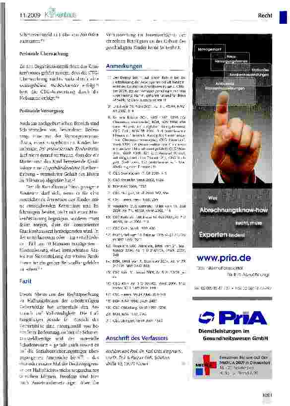 Vorschauseite 4: Haftungsgefahren bei einer Arbeitsteilung in der Geburtshilfe