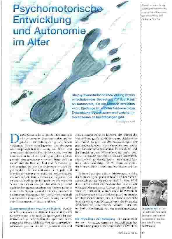Vorschauseite 1: Psychomotorische Entwicklung und Autonomie im Alter