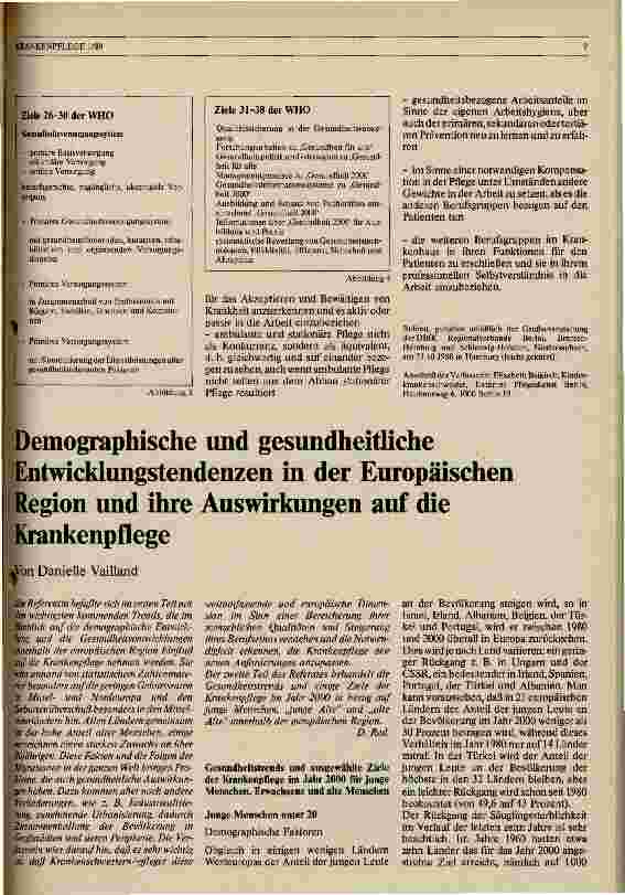 Vorschauseite 2: Überlegungen zur stationären Pflege und Versorgung