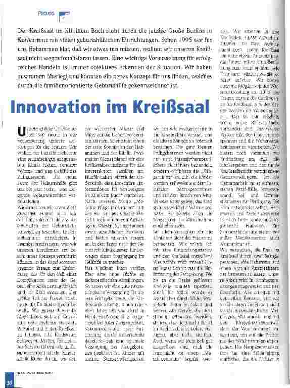 Vorschauseite 1: Innovation im Kreißsaal
