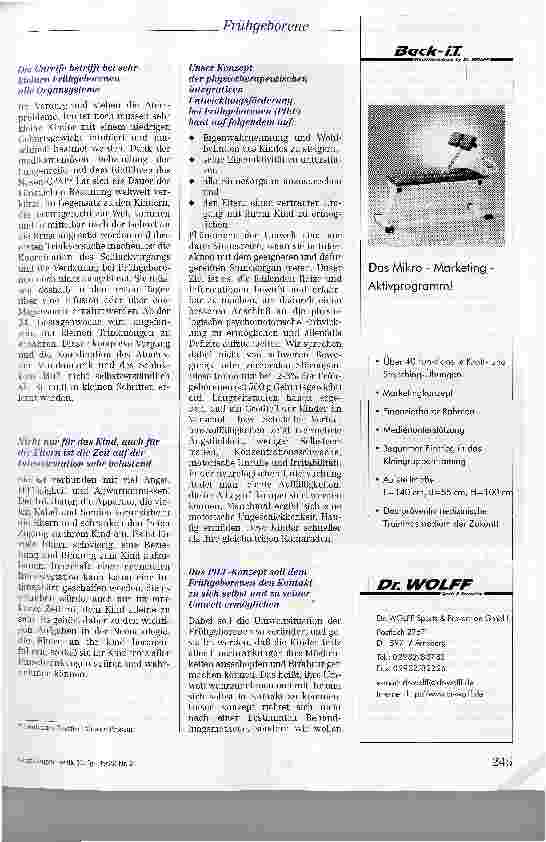 Vorschauseite 3: Physiotherapeutische integrative Entwicklungsförderung bei Frühgeborenen (PIEF)