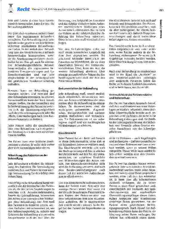 Vorschauseite 4: Patientenrechte in Deutschland heute Beschluß der 72. Gesundheitsministerkonferenz am 9./10. Juni 1999 in Trier