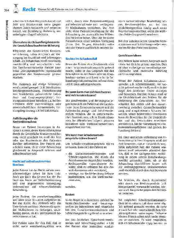 Vorschauseite 5: Patientenrechte in Deutschland heute Beschluß der 72. Gesundheitsministerkonferenz am 9./10. Juni 1999 in Trier