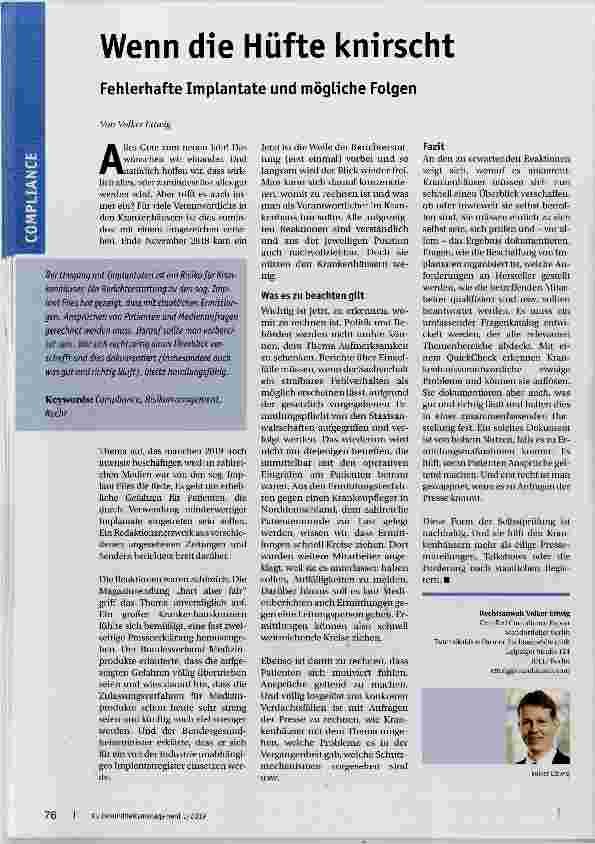 Vorschauseite 1: Wenn die Hüfte knirscht