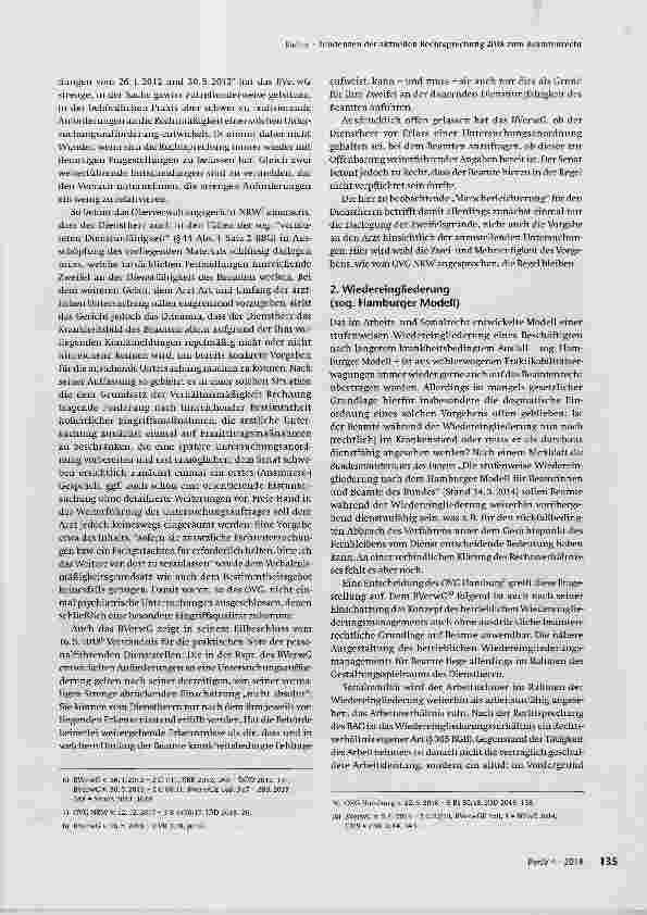 Vorschauseite 3: Tendenzen der aktuellen Rechtsprechung 2018 zum Beamtenrecht