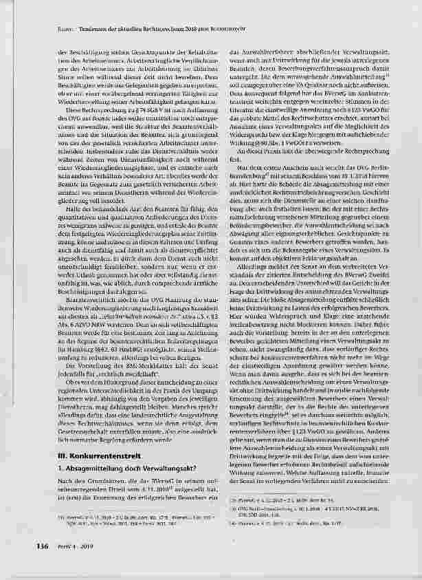 Vorschauseite 4: Tendenzen der aktuellen Rechtsprechung 2018 zum Beamtenrecht