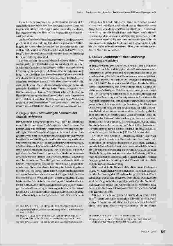 Vorschauseite 5: Tendenzen der aktuellen Rechtsprechung 2018 zum Beamtenrecht