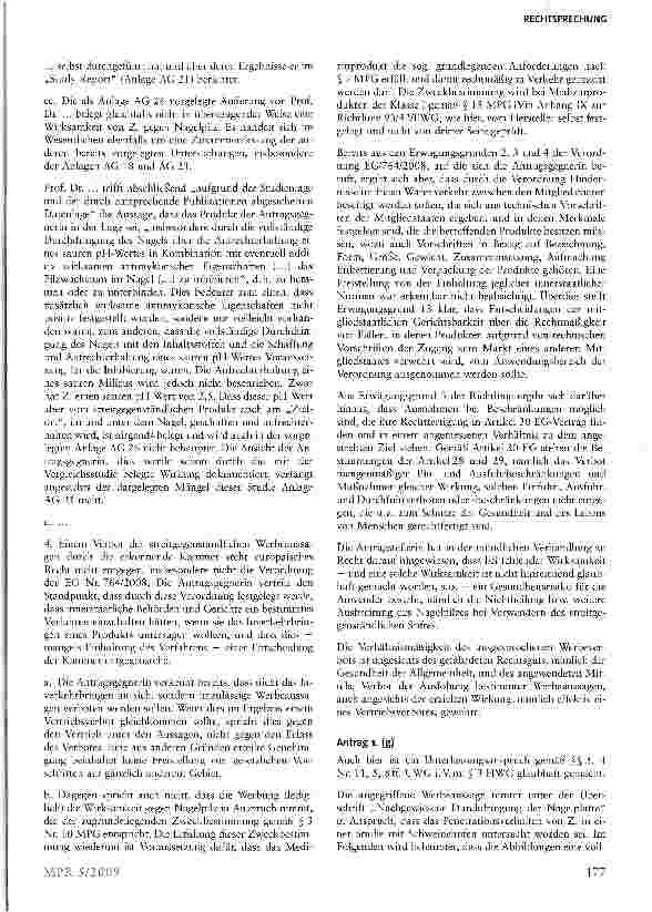Vorschauseite 6: Irreführende Werbung aufgrund nicht wissenschaftlich belegter Wirkung
