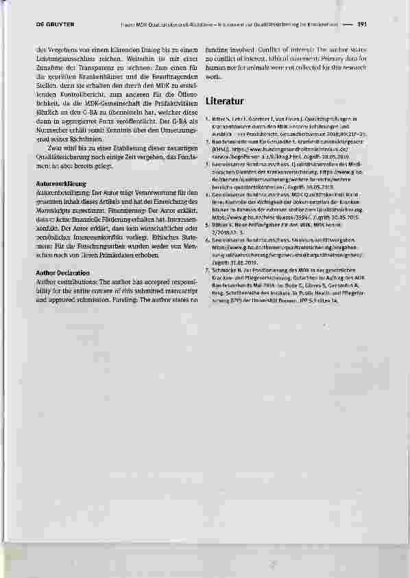 Vorschauseite 3: MDK-Qualitätskontroll-Richtlinie - Instrument zur Qualitätssicherung im Krankenhaus