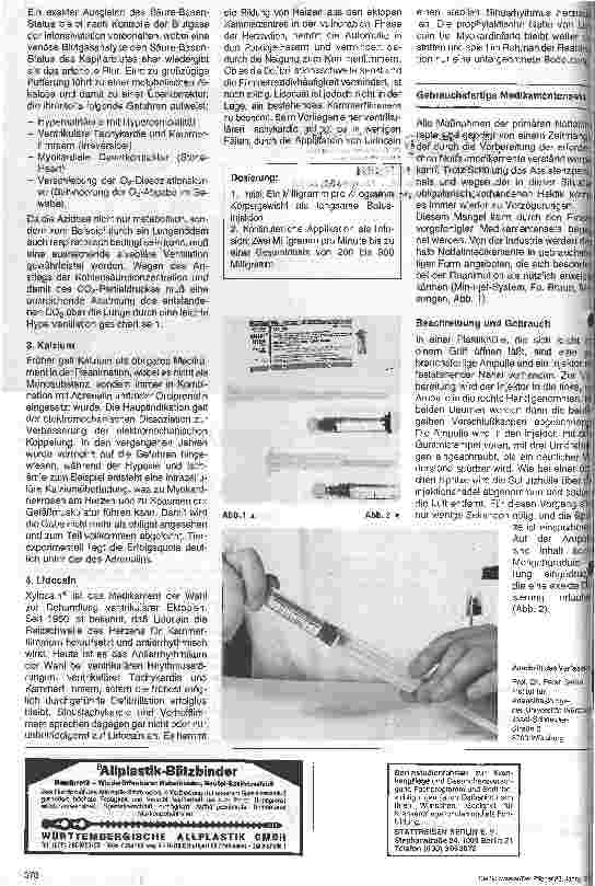 Vorschauseite 3: Reanimation 3. Teil: Erweiterte Maßnahmen: Medikamentöse Reanimation