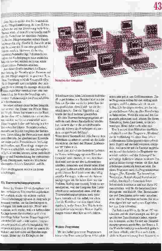 Vorschauseite 5: EDV im Einsatz: Die Lösung heißt: PC Personal-Computer im Pflegeheim