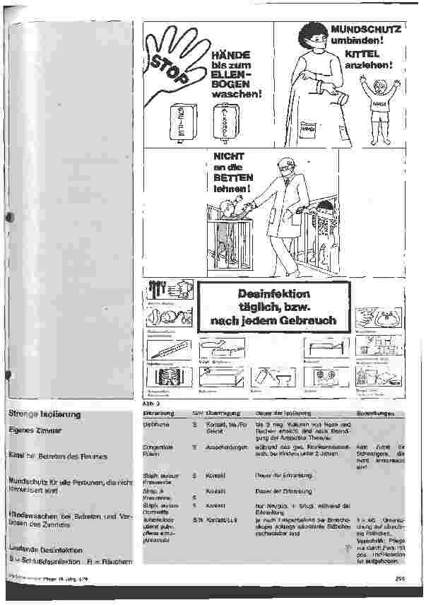 Vorschauseite 4: Isolierung bei Infektionskrankheiten zur Verhütung von Kreuzinfektionen