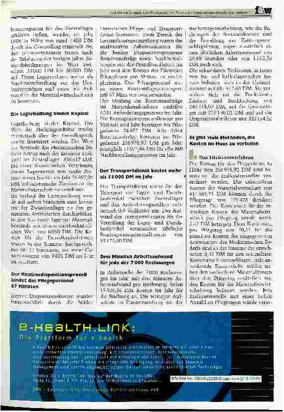 Vorschauseite 4: Auf der Suche nach dem Königsweg die Kosten im Krankenhaus gerecht zuzuordnen