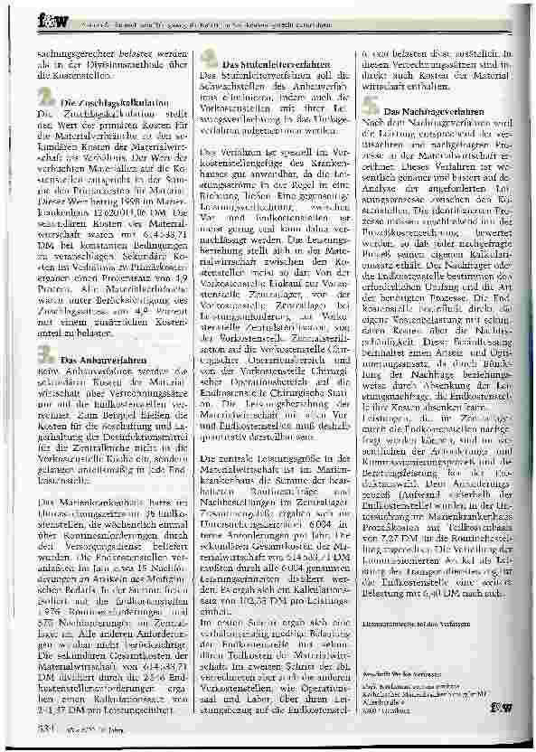 Vorschauseite 5: Auf der Suche nach dem Königsweg die Kosten im Krankenhaus gerecht zuzuordnen