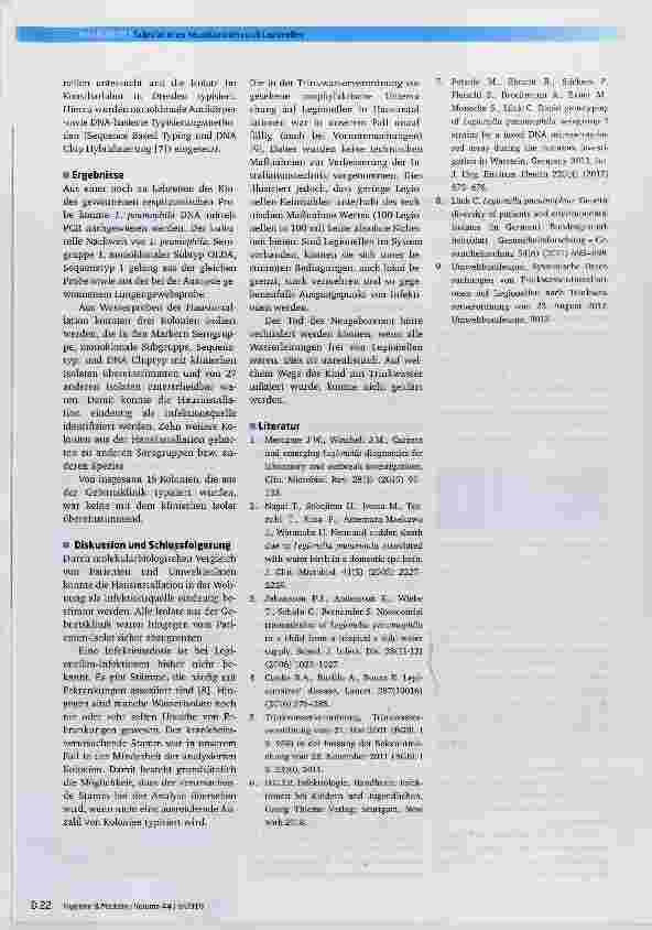 Vorschauseite 2: Todesfall eines Neugeborenen durch Legionellen