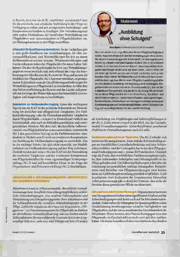 Vorschauseite 4: Mehr Köpfe für die Pflege