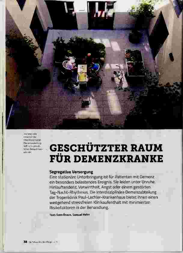 Vorschauseite 1: GESCHÜTZTER RAUM FÜR DEMENZKRANKE