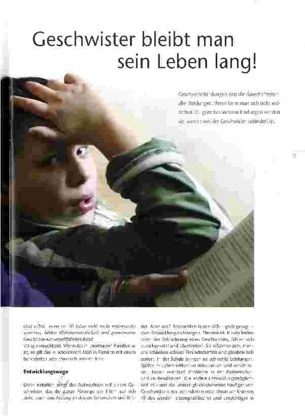 Vorschauseite 2: Geschwister bleibt man sein Leben lang!
