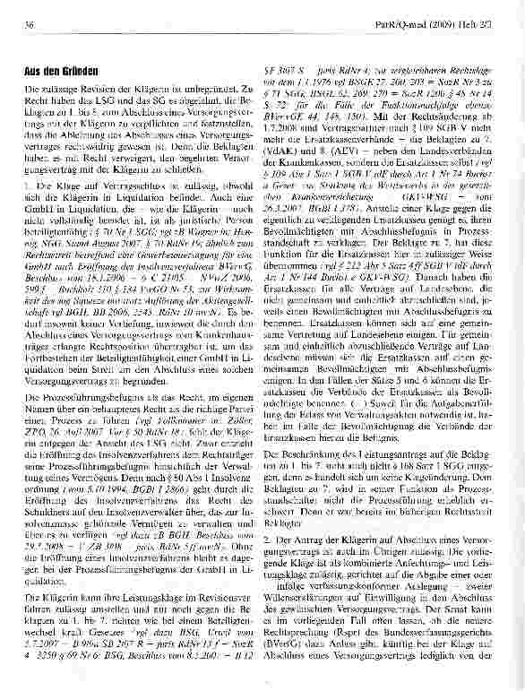 Vorschauseite 3: Keine Gewähr für leistungsfähige und wirtschaftliche Krankenhausbehandlung bei Nichtzulassung und Nichterfüllung des Qualitätsgebots nach § 2 Abs 1 S 3 SGB 5
