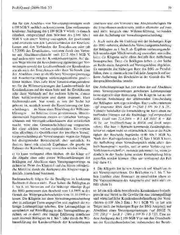 Vorschauseite 6: Keine Gewähr für leistungsfähige und wirtschaftliche Krankenhausbehandlung bei Nichtzulassung und Nichterfüllung des Qualitätsgebots nach § 2 Abs 1 S 3 SGB 5