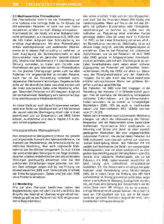 Vorschauseite 5: Anästhesiologische Aspekte bei Patienten mit Erkrankungen der neuromuskularen Einheit - ein problemorientierter Ansatz
