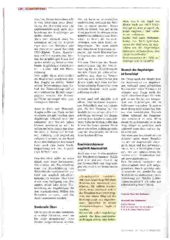 Vorschauseite 3: Angehörige bitte draußen bleiben?
