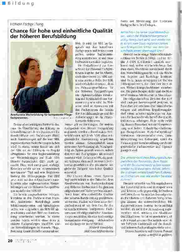 Vorschauseite 3: Die Höheren Fachprüfungen sind erste Wahl auf dem Arbeitsmarkt