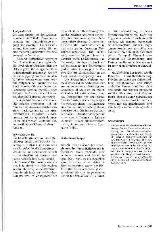 Vorschauseite 4: Finanzierung des Gesundheitswesens aus einem Topf
