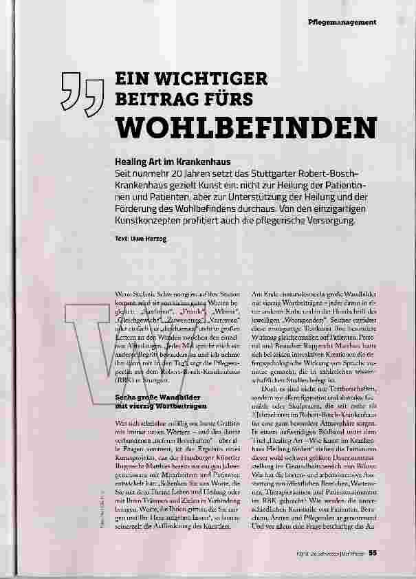Vorschauseite 1: EIN WICHTIGER BEITRAG FÜRS WOHLBEFINDEN