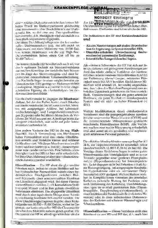 Vorschauseite 2: Einsatz verschiedener Dialyseverfahren bei Intensivpatienten