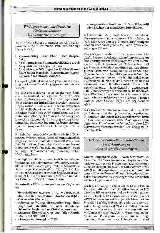 Vorschauseite 4: Einsatz verschiedener Dialyseverfahren bei Intensivpatienten