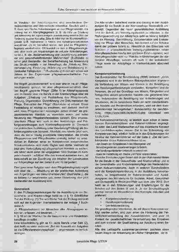 Vorschauseite 3: Generalistik: Was neu ist und wo Ressourcen bestehen