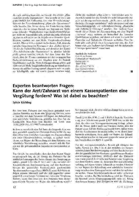 Vorschauseite 2: Facharzt für Chirurgie darf sich in den Gelben Seiten in der Rubrik „Plastische Chirurgie eintragen