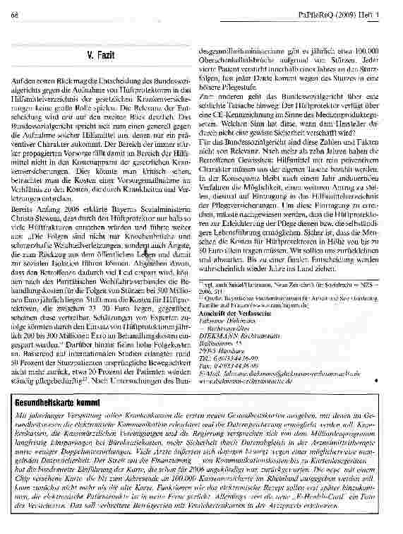 Vorschauseite 5: Keine präventiven Hilfsmittel im Hilfsmittelverzeichnis der gesetzlichen Krankenversicherungen bzw. was nutzt die CE-Kennzeichnung im Sinne des MPG?