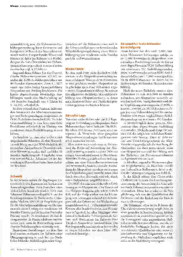 Vorschauseite 3: Akupunktur: nicht ohne meine Ausbildung