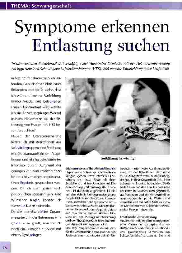 Vorschauseite 1: Symptome erkennen Entlastung suchen