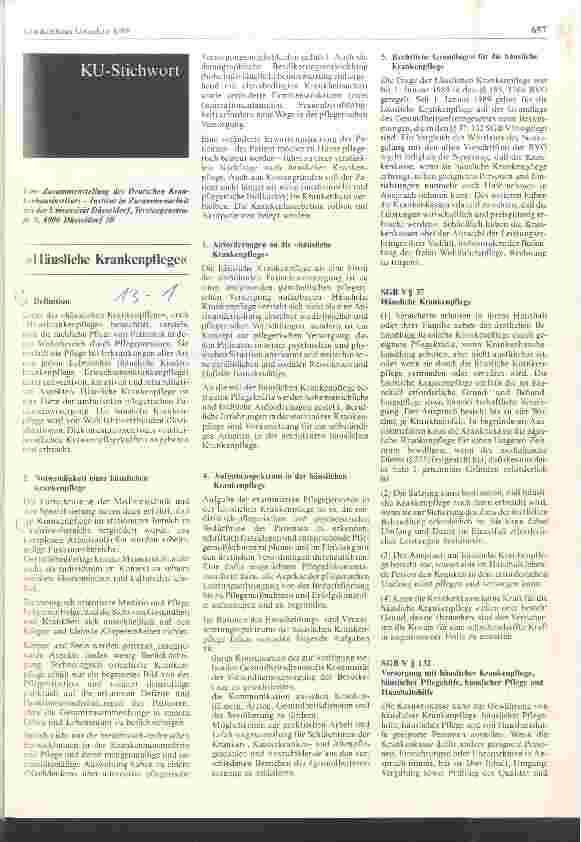 Vorschauseite 1: Häusliche Krankenpflege