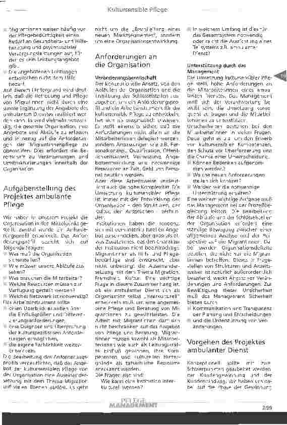 Vorschauseite 2: Kultursensible Pflege im ambulanten Dienst