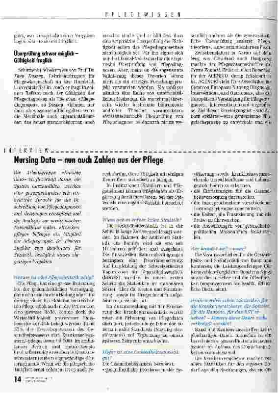 Vorschauseite 5: Sinn + Unsinn von Pflegediagnosen Pflegediagnosen zwischen Wissenschaft, Management und Praxis - Kongressbericht