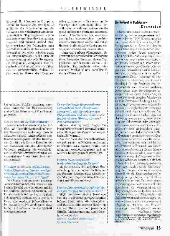 Vorschauseite 6: Sinn + Unsinn von Pflegediagnosen Pflegediagnosen zwischen Wissenschaft, Management und Praxis - Kongressbericht